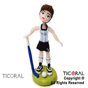 ADORNO JUGADORA HOCKEY A. PORCELANA FRIA x 1